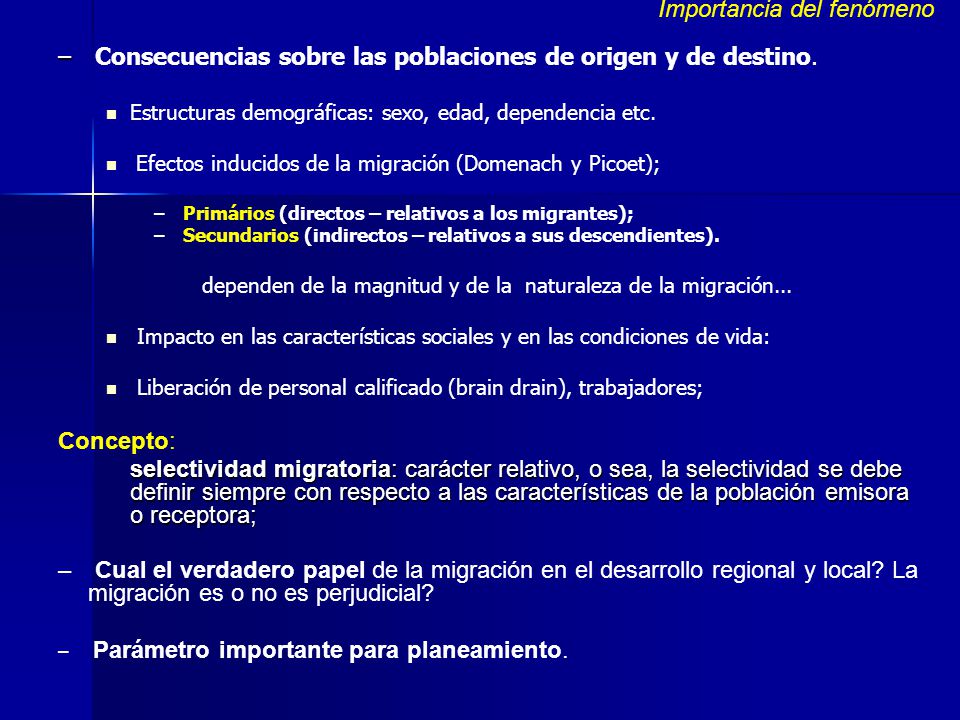 Importancia del fenómeno