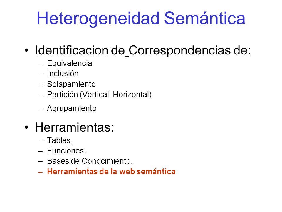 Heterogeneidad Semántica