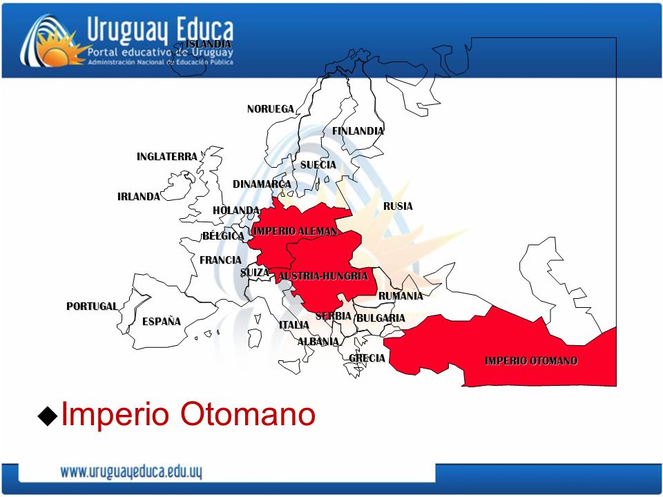 Imperio Otomano ISLANDIA NORUEGA FINLANDIA INGLATERRA SUECIA DINAMARCA