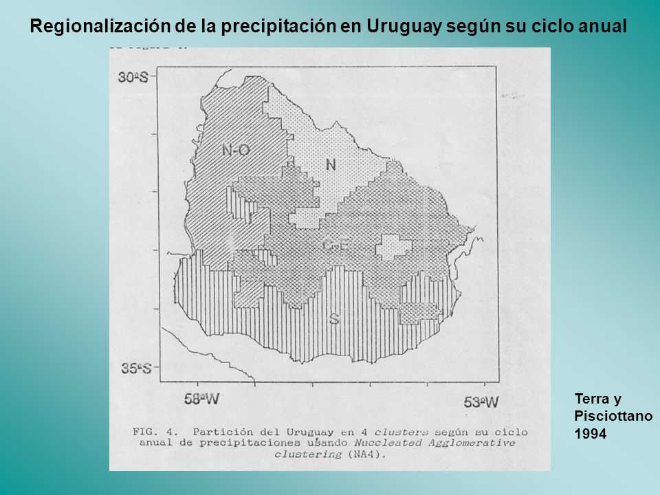 Regionalización de la precipitación en Uruguay según su ciclo anual