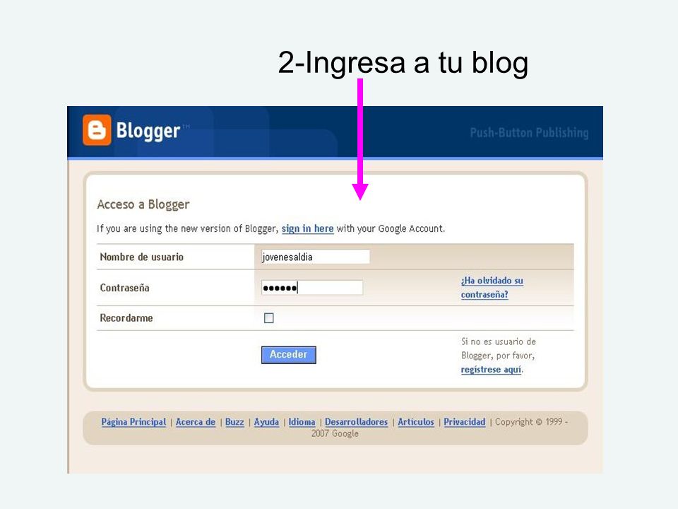 2-Ingresa a tu blog