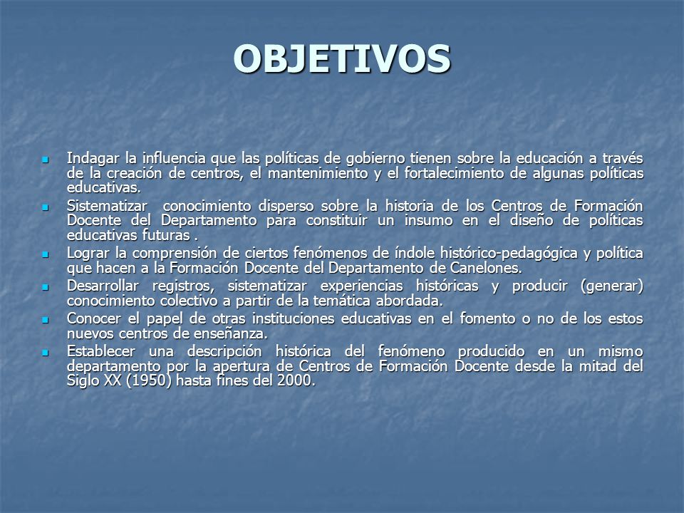 OBJETIVOS