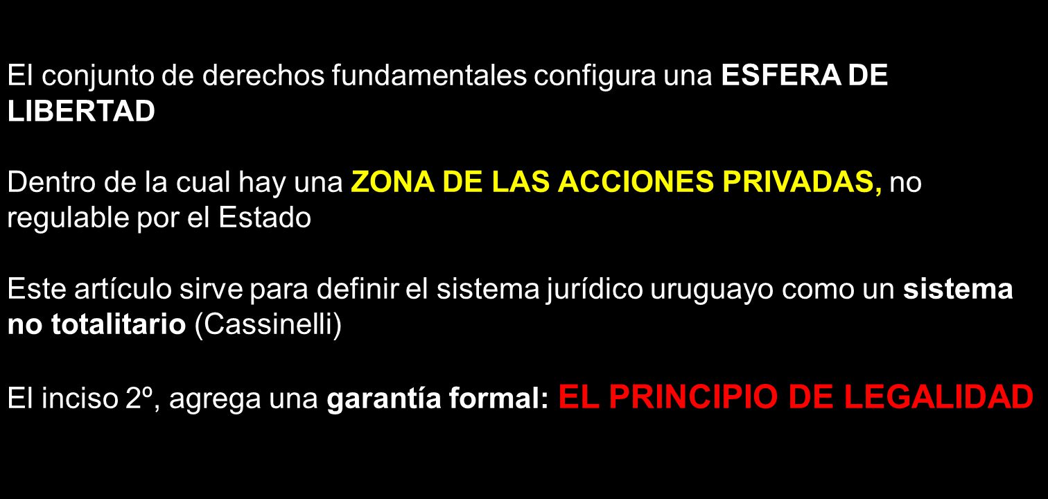 El conjunto de derechos fundamentales configura una ESFERA DE LIBERTAD