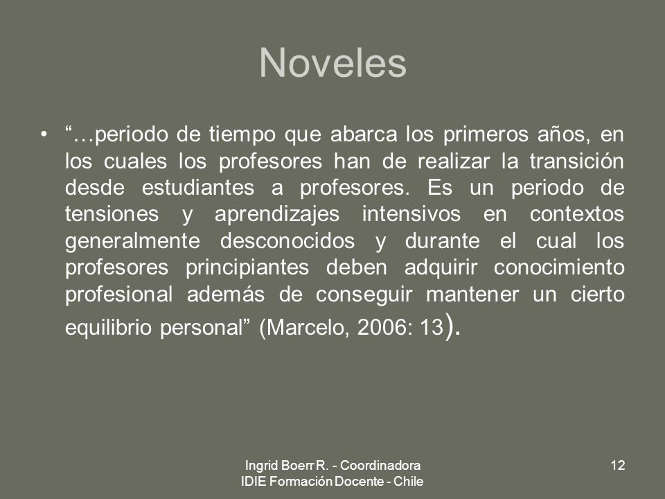 Ingrid Boerr R. - Coordinadora IDIE Formación Docente - Chile