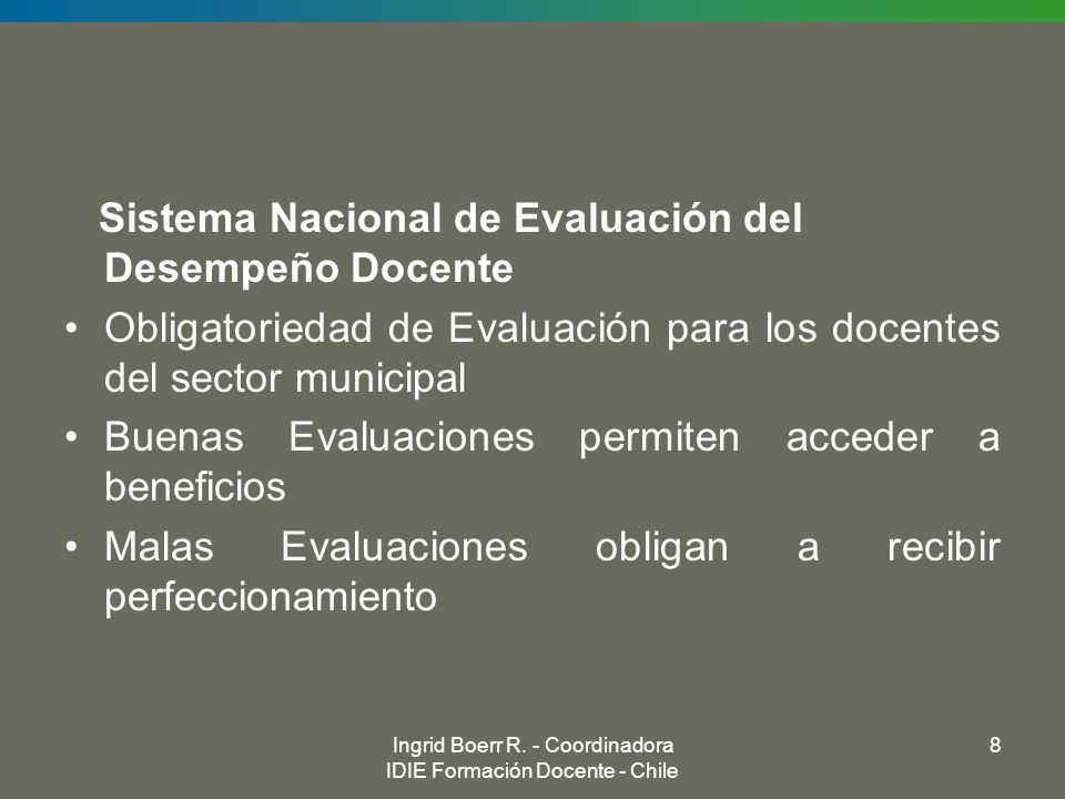 Ingrid Boerr R. - Coordinadora IDIE Formación Docente - Chile