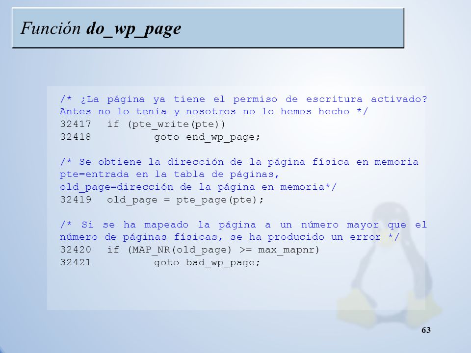 Función do_wp_page /* ¿La página ya tiene el permiso de escritura activado Antes no lo tenía y nosotros no lo hemos hecho */