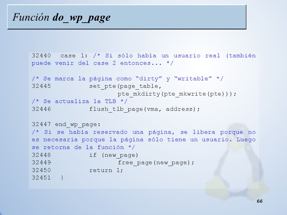 Función do_wp_page case 1: /* Si sólo había un usuario real (también puede venir del case 2 entonces... */