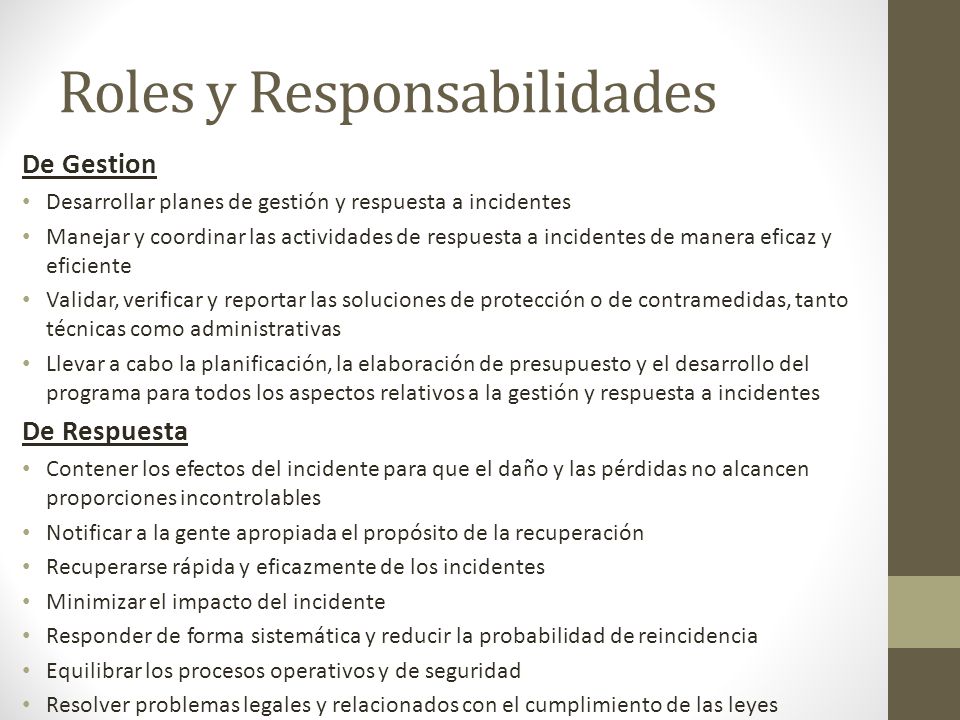 Roles y Responsabilidades