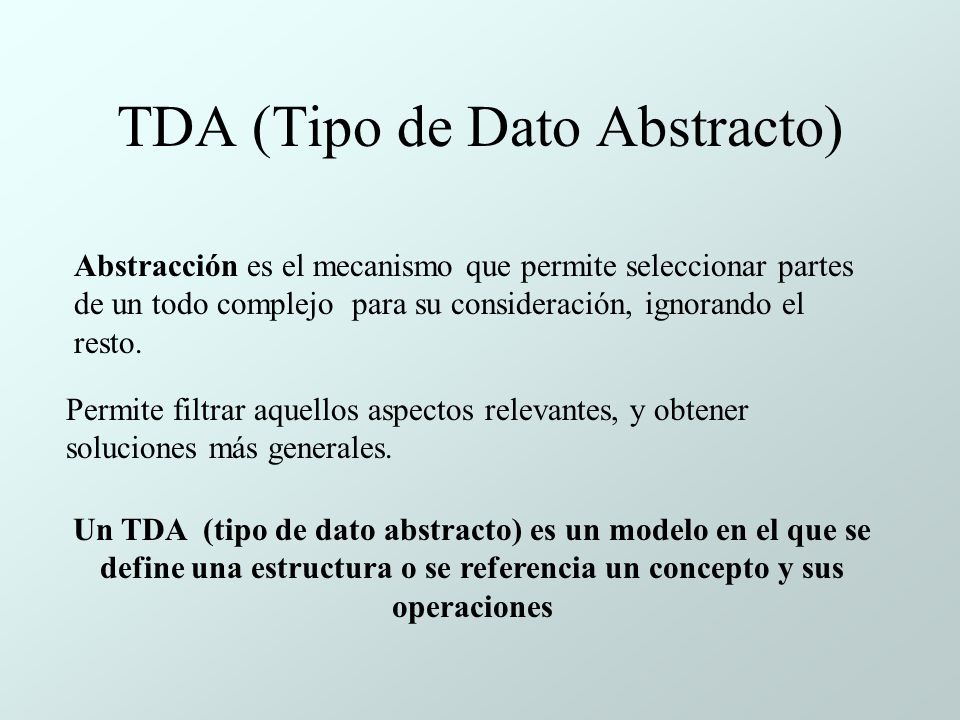 TDA (Tipo de Dato Abstracto)