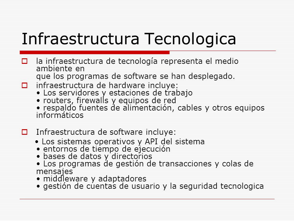 Infraestructura Tecnologica