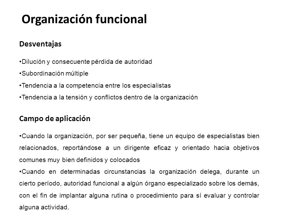 Organización funcional