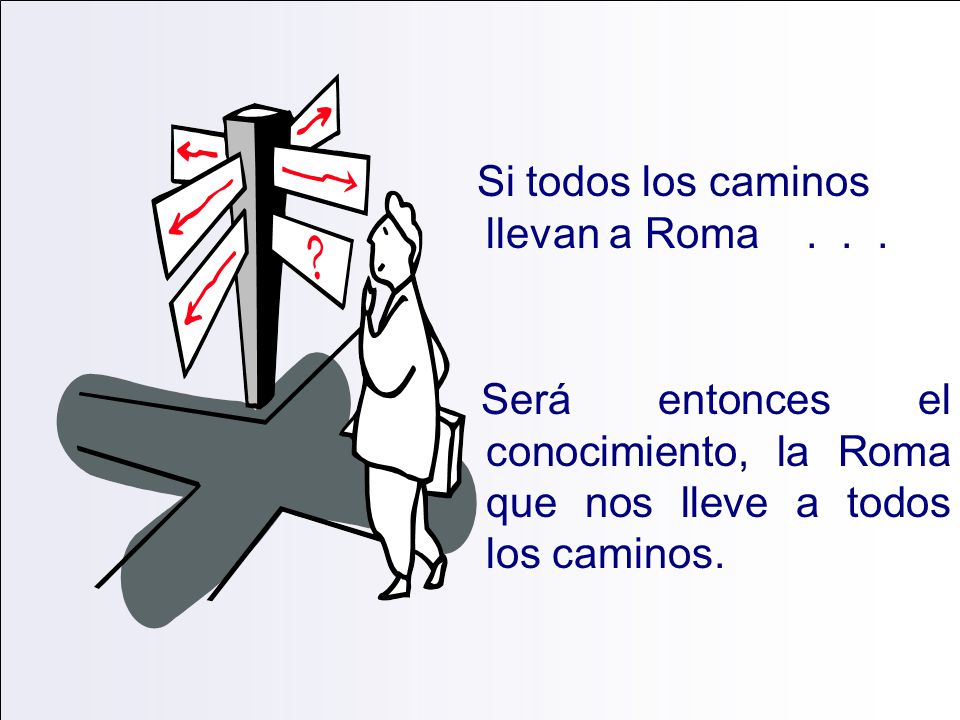 Si todos los caminos llevan a Roma . . .