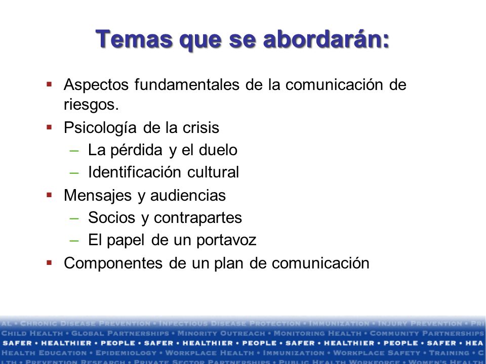 Temas que se abordarán: