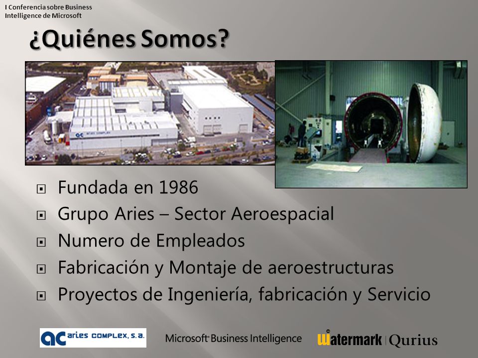 ¿Quiénes Somos Fundada en 1986 Grupo Aries – Sector Aeroespacial