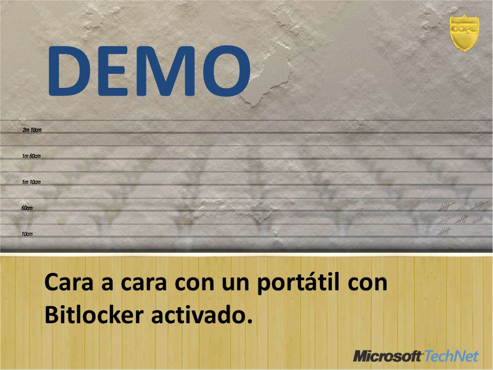 DEMO Cara a cara con un portátil con Bitlocker activado.