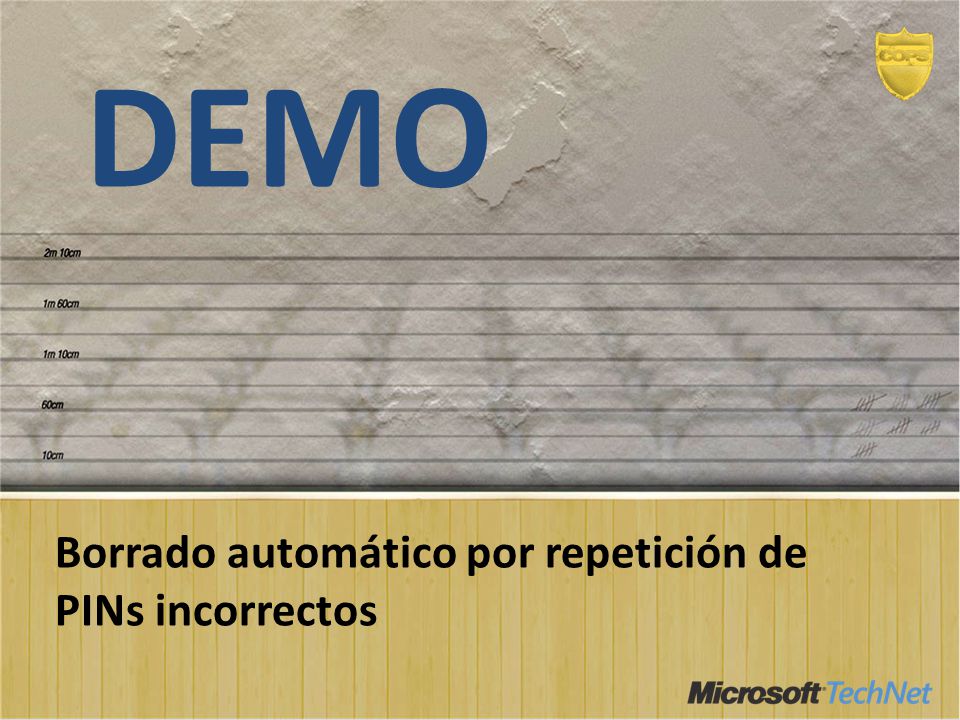 DEMO Borrado automático por repetición de PINs incorrectos