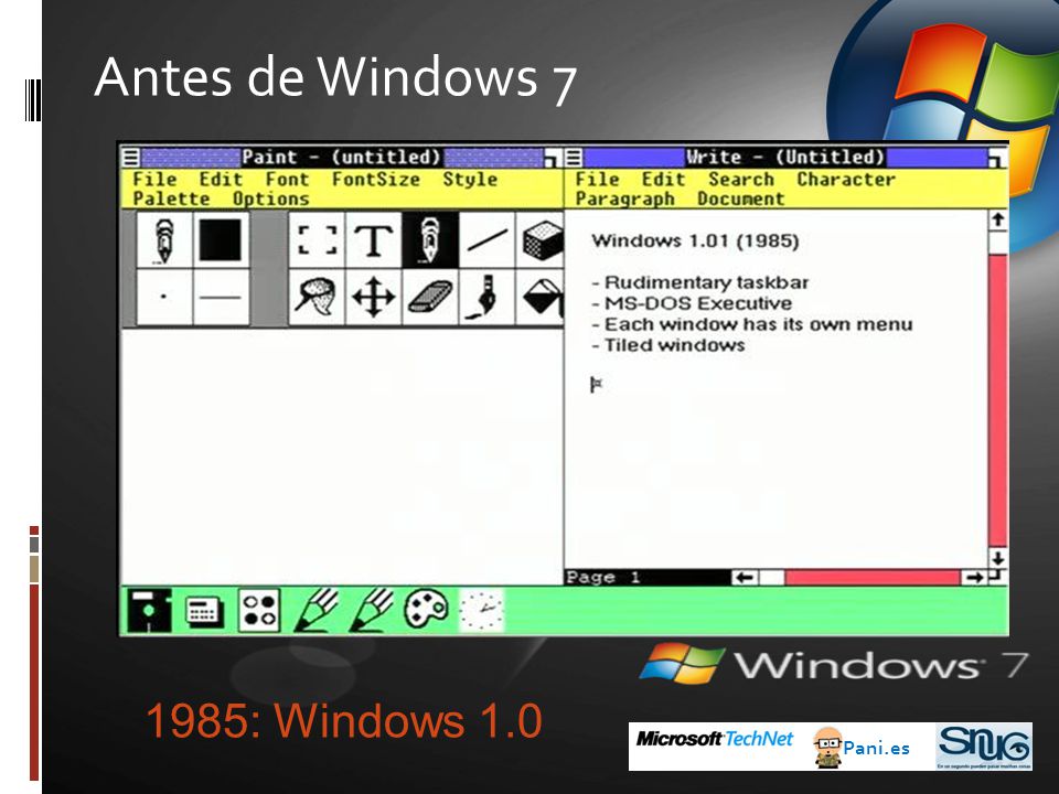 Antes de Windows : Windows 1.0 Pani.es