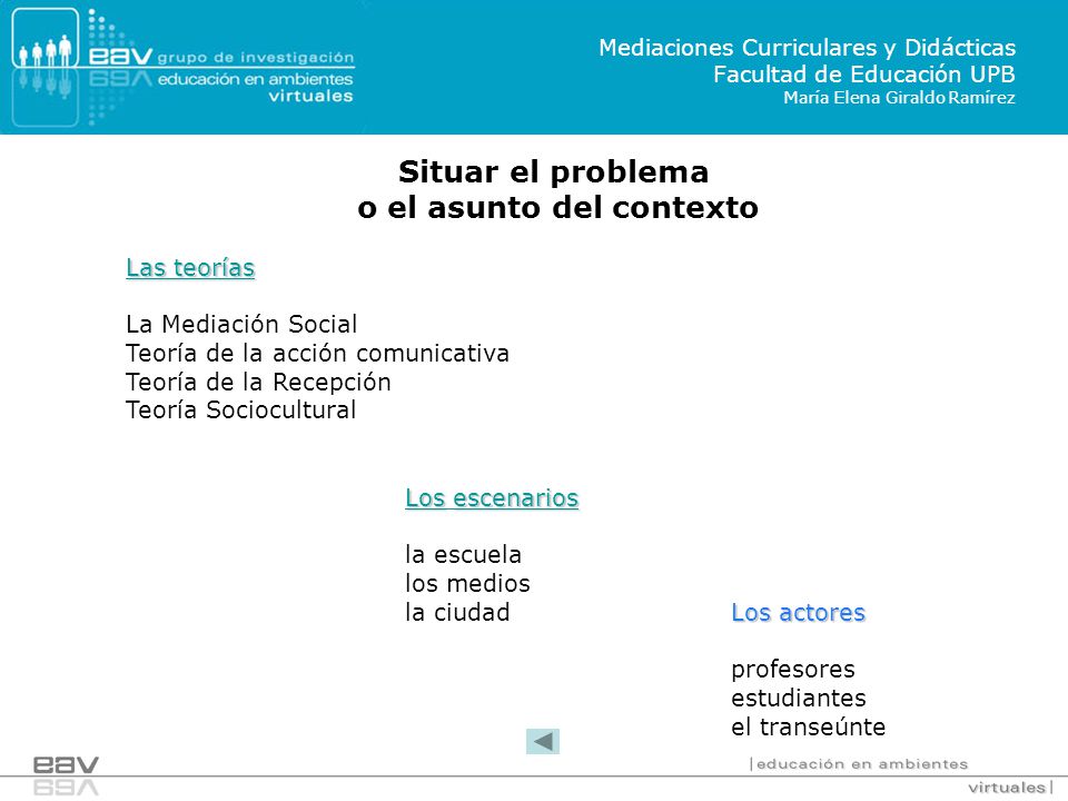 o el asunto del contexto