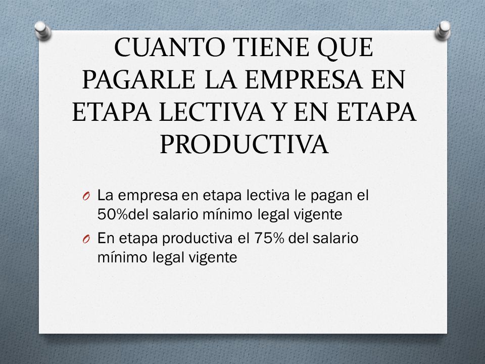 CUANTO TIENE QUE PAGARLE LA EMPRESA EN ETAPA LECTIVA Y EN ETAPA PRODUCTIVA