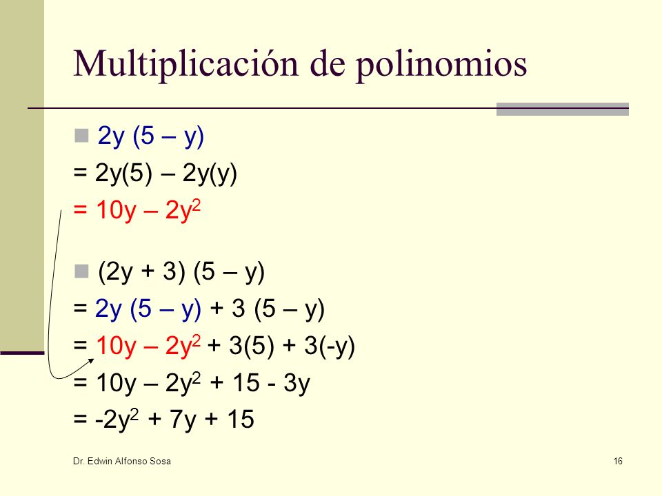 Multiplicación de polinomios