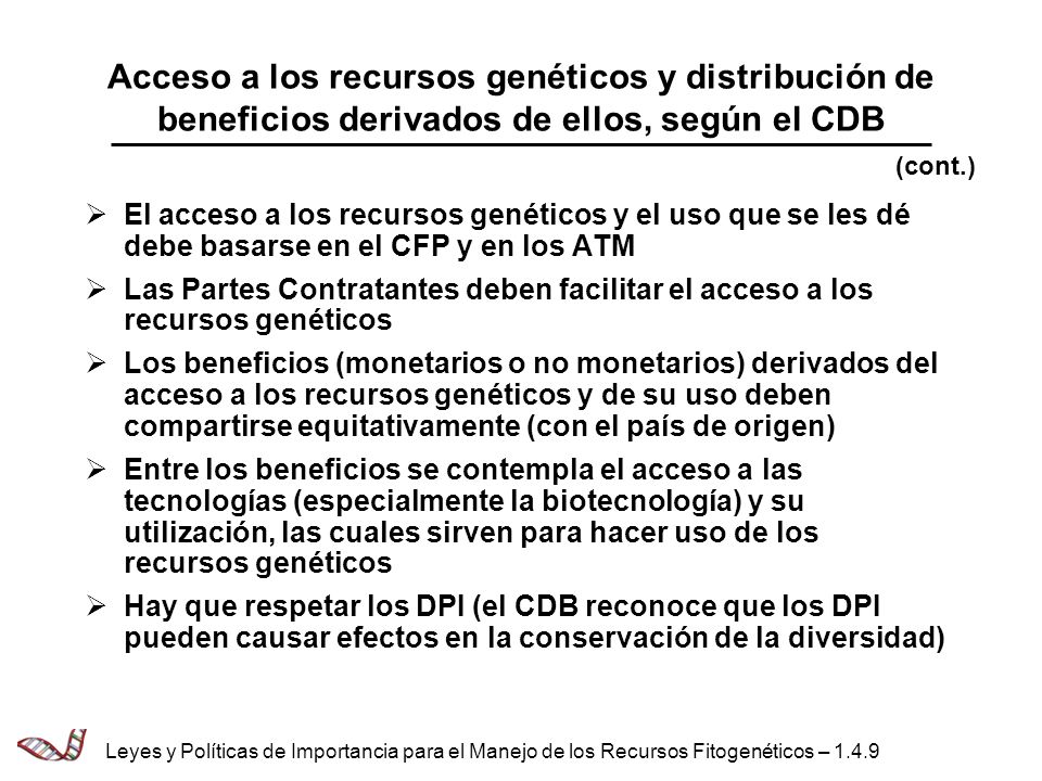 Acceso a los recursos genéticos y distribución de beneficios derivados de ellos, según el CDB