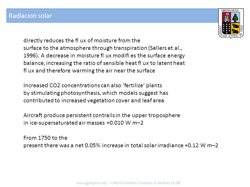 Radiacion solar directly reduces the fl ux of moisture from the