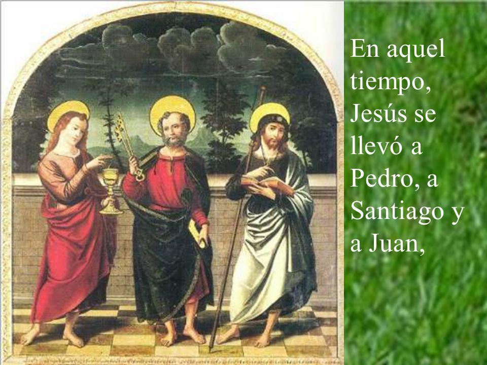 En aquel tiempo, Jesús se llevó a Pedro, a Santiago y a Juan,
