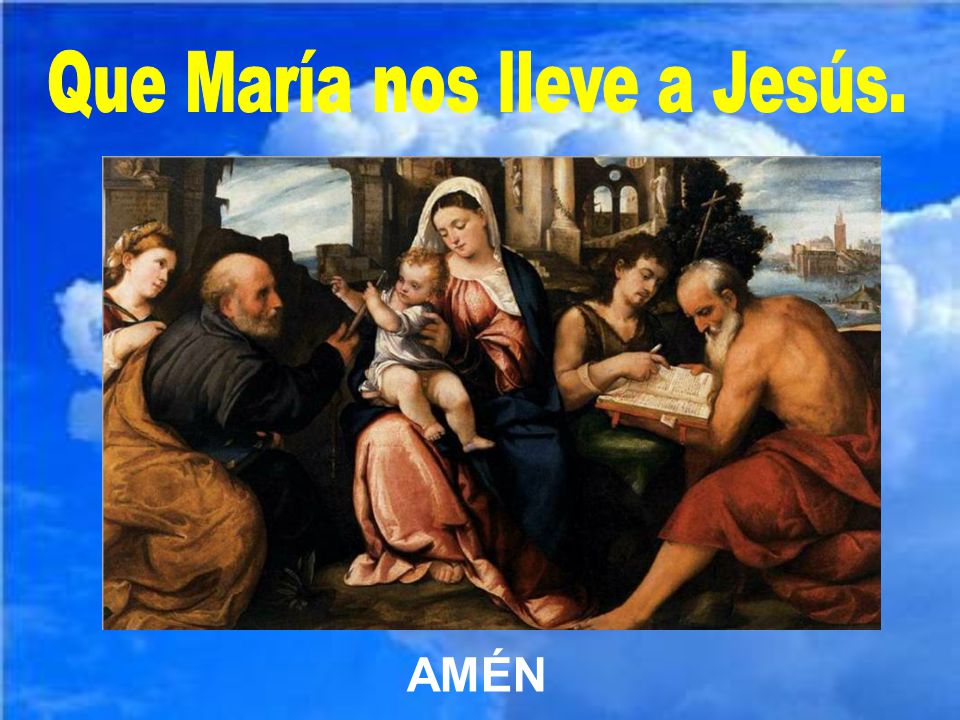 Que María nos lleve a Jesús.