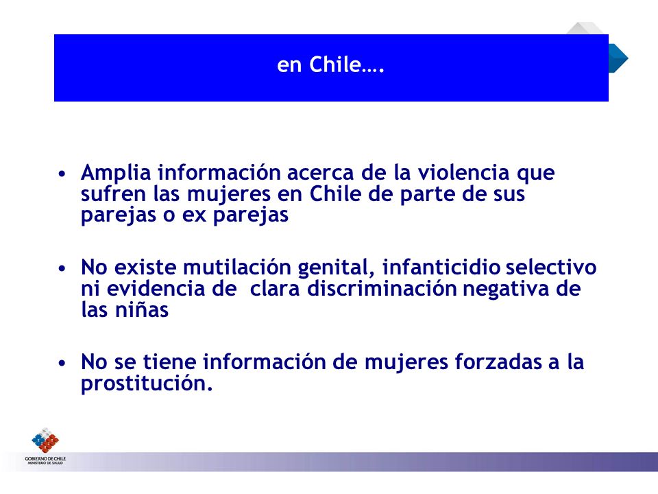 en Chile…. Amplia información acerca de la violencia que sufren las mujeres en Chile de parte de sus parejas o ex parejas.