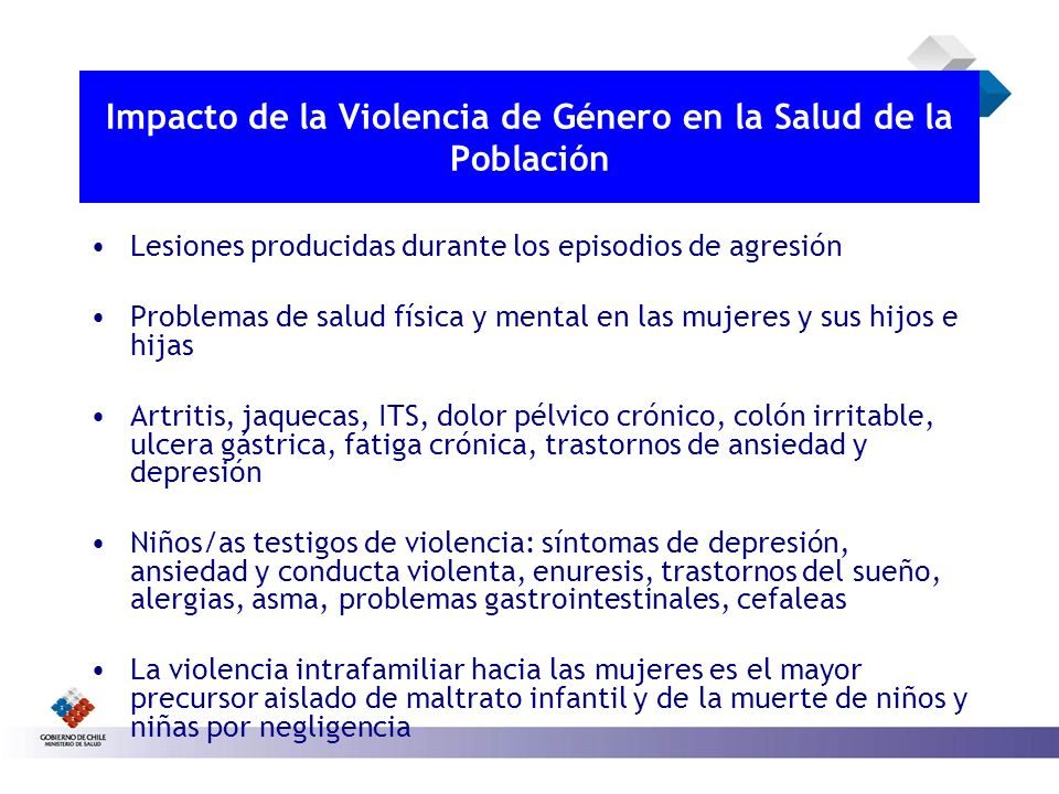 Impacto de la Violencia de Género en la Salud de la Población