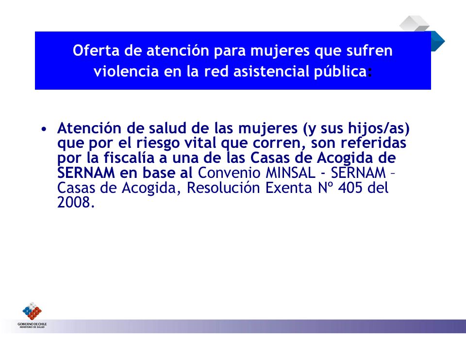 Oferta de atención para mujeres que sufren violencia en la red asistencial pública: