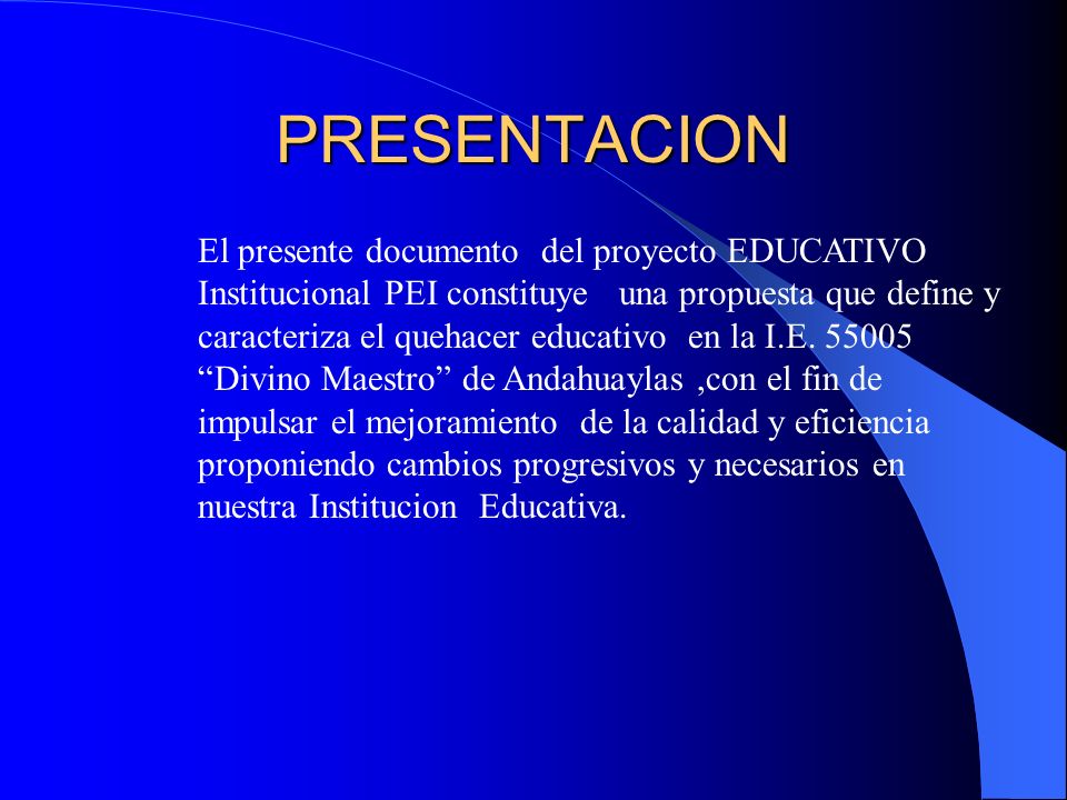 PRESENTACION