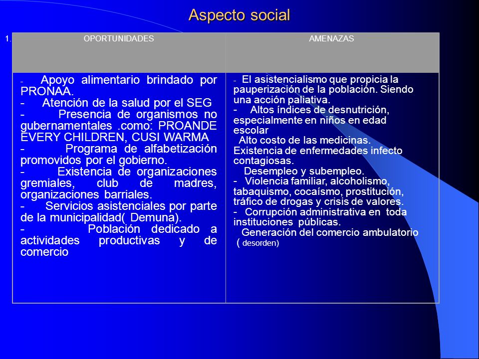 Aspecto social - Atención de la salud por el SEG