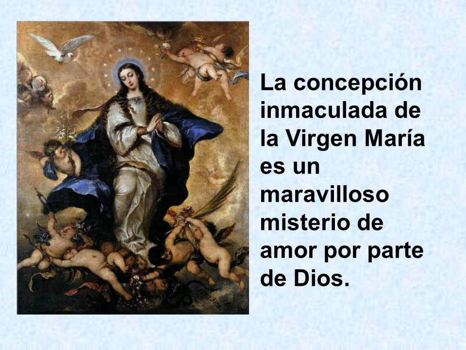 La concepción inmaculada de la Virgen María es un maravilloso misterio de amor por parte de Dios.