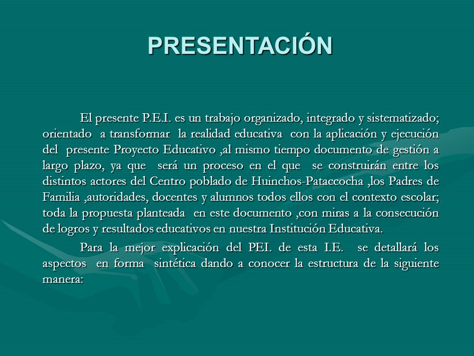 PRESENTACIÓN