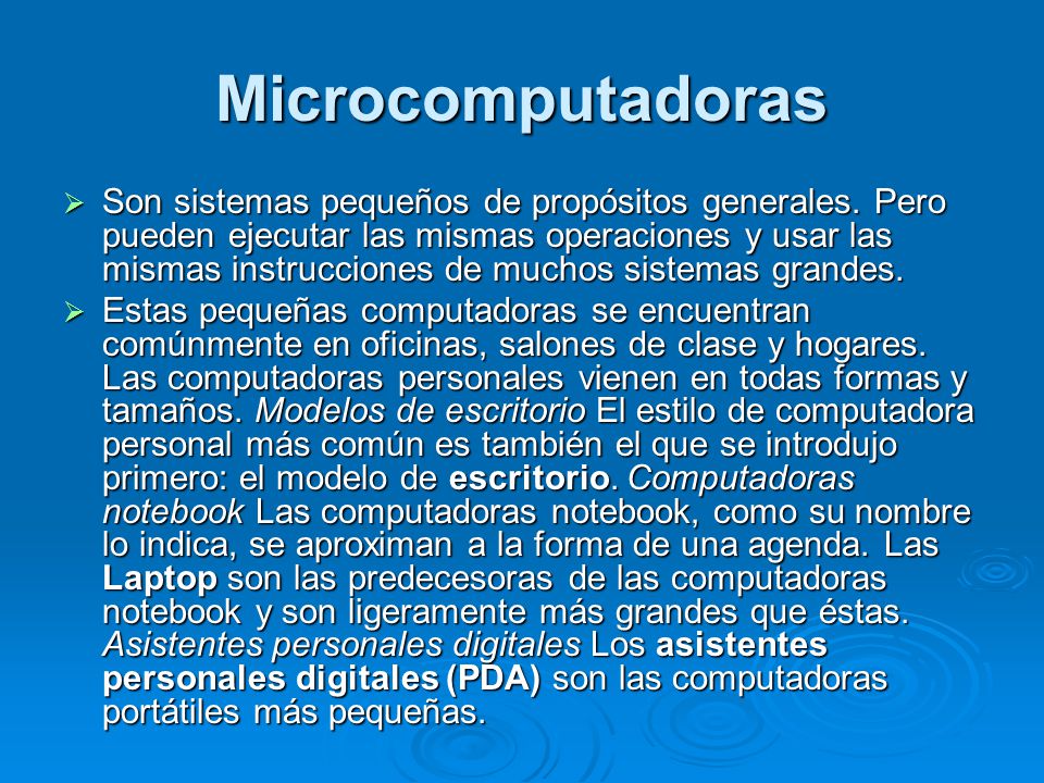 Microcomputadoras