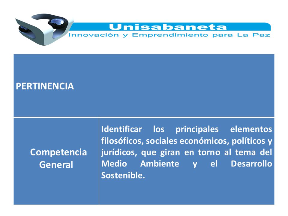 PERTINENCIA Competencia General