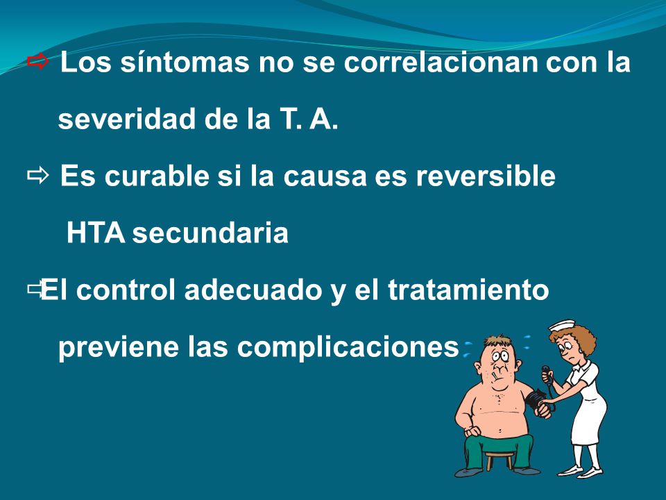  Los síntomas no se correlacionan con la