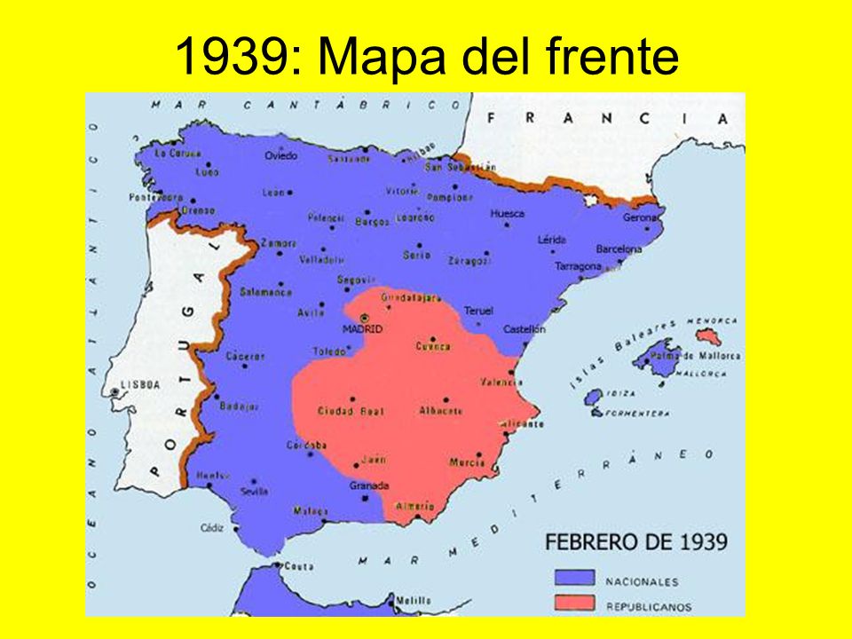 1939: Mapa del frente