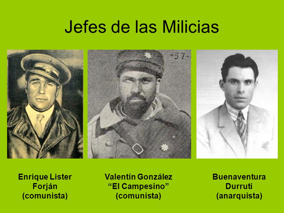Jefes de las Milicias Enrique Lister Forján (comunista)