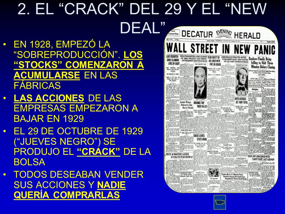 2. EL CRACK DEL 29 Y EL NEW DEAL