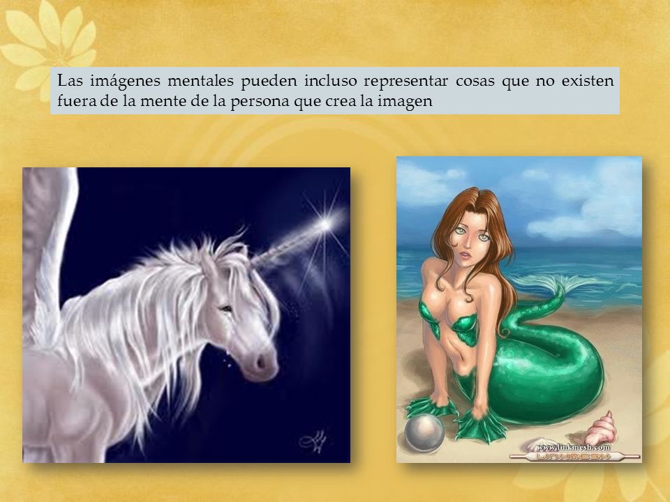 Las imágenes mentales pueden incluso representar cosas que no existen fuera de la mente de la persona que crea la imagen