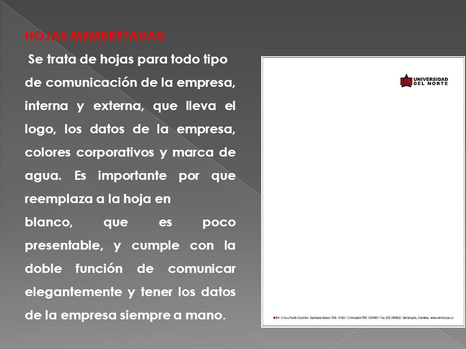 HOJAS MEMBRETADAS: Se trata de hojas para todo tipo.