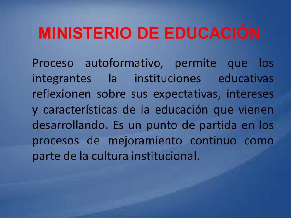 MINISTERIO DE EDUCACIÓN