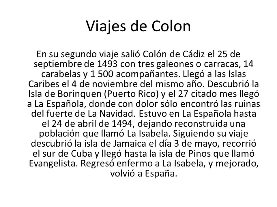 Viajes de Colon