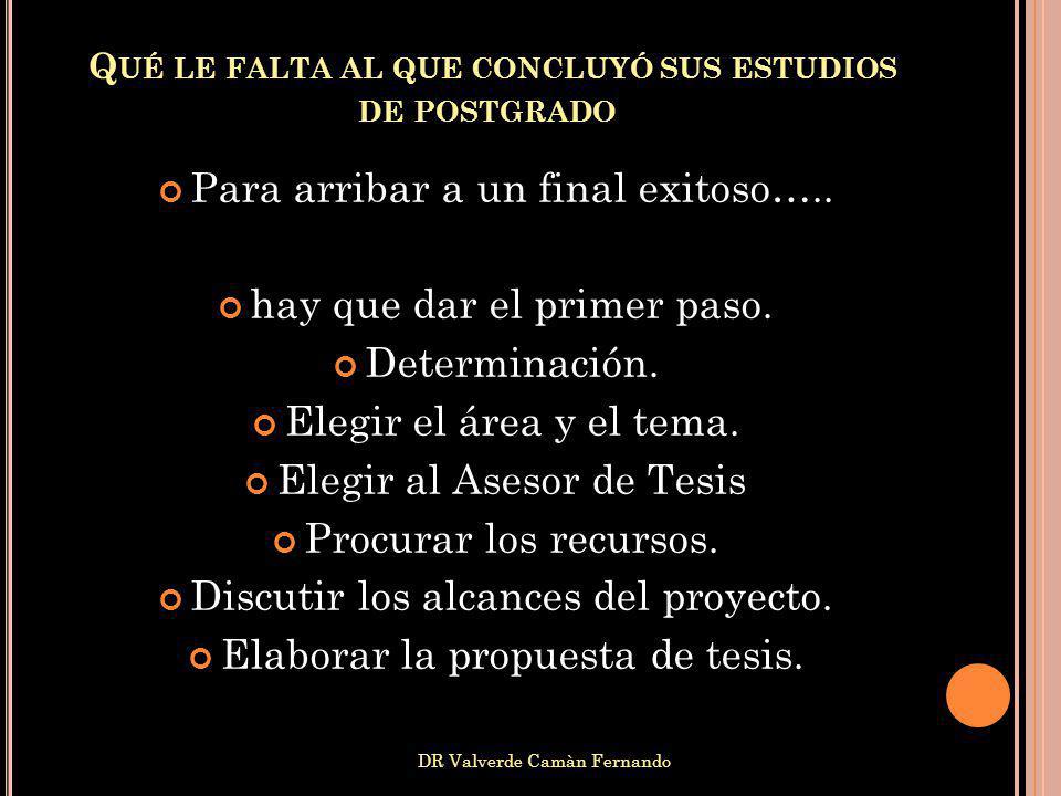 Qué le falta al que concluyó sus estudios de postgrado