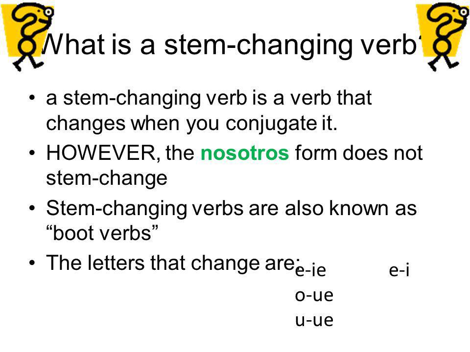 What is a stem-changing verb