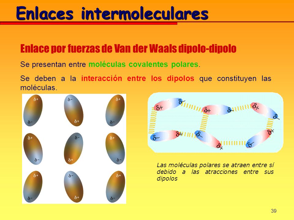 Enlaces intermoleculares