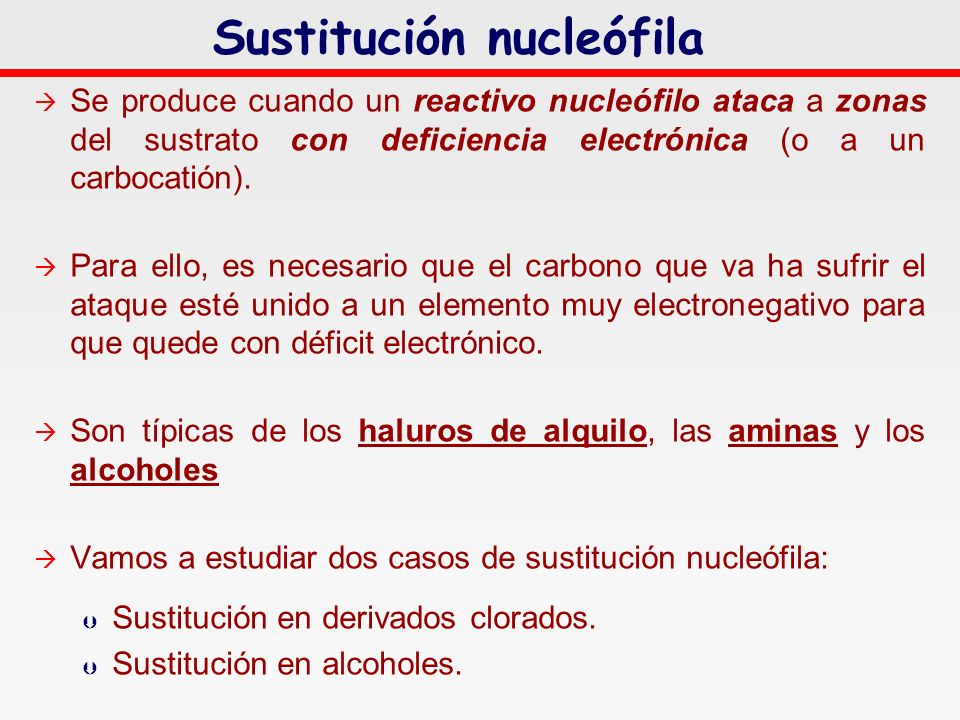 Sustitución nucleófila