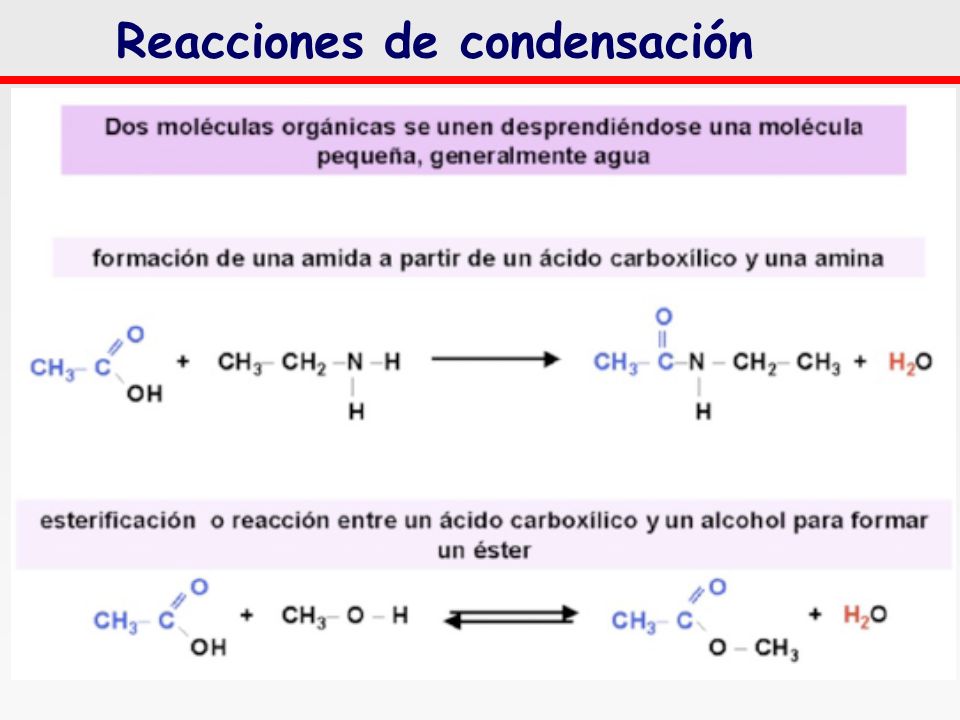 Reacciones de condensación